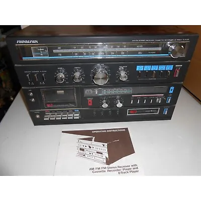 SOUNDESIGN 5958 AM/FM Stereo Receiver W/ Cassette Recorder/Player 8 Track Player • $299.99