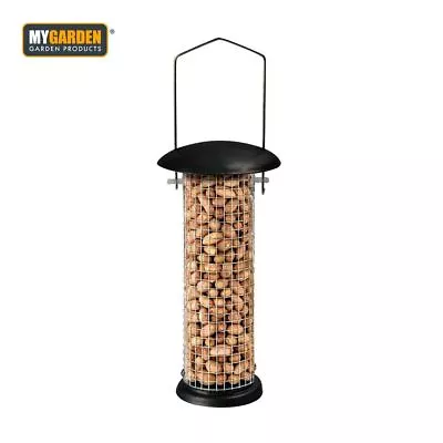 Hanging Bird Seed Feeder Peanut Fat Ball Outdoor Garden Metal Feeding Station • £5.50