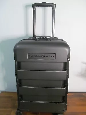 Eddie Bauer Voyager 22  Black Hardside Carry On Spinner Scratch Resistant  NWT • $169