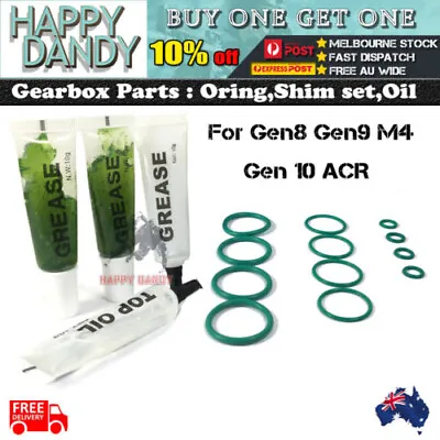 UPGRADE Gearbox 12pcs O Ring Oil Jinming Gen 8 J9 J10 CYMA Gel Blaster Toys • $17.14