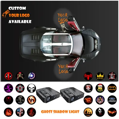 Wireless Customize Logo Car Door Ghost Shadow Welcome Projector Courtesy Light • $53.69