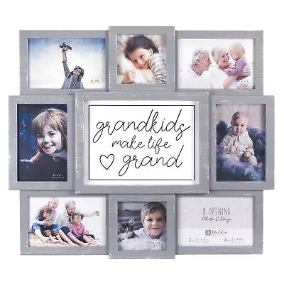 New - Malden 8-Op. Grandkids Collage Picture Frame Gray • $27.99