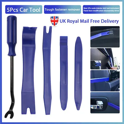 5Pcs Car Trim Removal Kit Door Panel Fastener Auto Dashboard Plastic Tool Set UK • £3.99