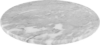 Marble Round Cheese Tray Board 12 Inches White Elegant Serving Platter & Tray  • $34.81