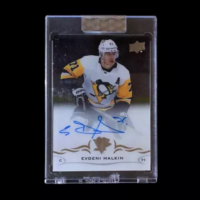 2018-19 UD Clear Cut EVGENI MALKIN Autograph Card #CC-EM - PENGUINS SP • $24.63