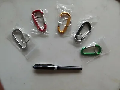 5 Lot 2.5  Carabiner Clips - Mixed Color - Keychains - Clips - Metal • $4.99