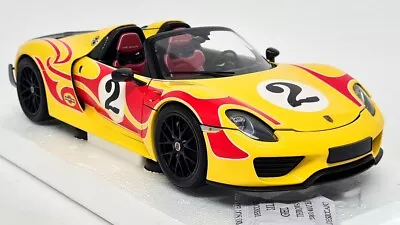 Minichamps 1/18 Porsche 918 Spyder 2015 Weissach Package Diecast Model Car • $210.80