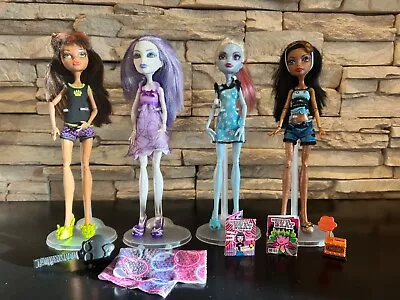 Lot  4 Monster High Dolls 1st Wave G1 Dead Tired Robecca Spectra Abbey Clawdeen • $149.95