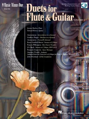 Flute & Guitar Duets Vol. 1 Sheet Music Minus One Book And Audio 000400051 • $19.95