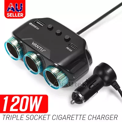 Dual USB LCD Car Charger Cigarette Lighter Double Power Adapter Socket Splitter • $24.95