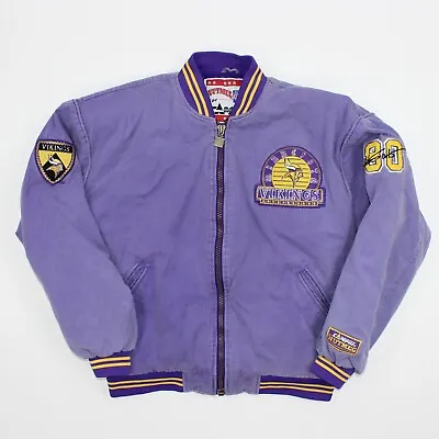 Vintage Rare Nutmeg By Campri Minnesota Vikings Jacket L Chris Carter Starter • $150