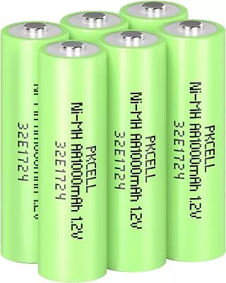 6 Pcs 1.2v AA 1000mAh Rechargeable Battery Ni-MH Button Top For LED Fairy Lights • $10.99