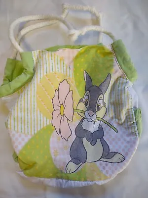 Women’s Disney Shoulder Handbag Medium SZ Cotton Rabbit Flower Design W/Pockets • $15