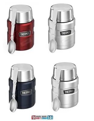 $35.66 • Buy Thermos Stainless Steel Vacuum Insulated Food Jar Container 473ml With Spoon New