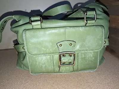 Franklin Covey Genuine Leather Large Purse W/ Small Purse Green USED • $35