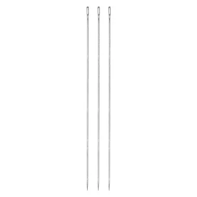 3pcs 12 Inch Upholstery Needles Stainless Steel Large Eye Stitching Needles • $8.93