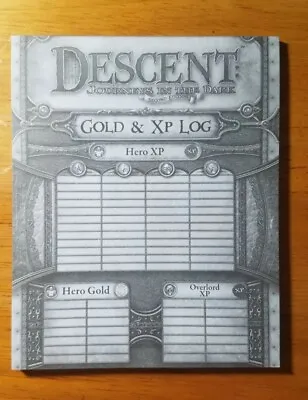 Descent 2nd Edition Journeys In The Dark Campaign Quest Gold & XP Log • $2.99