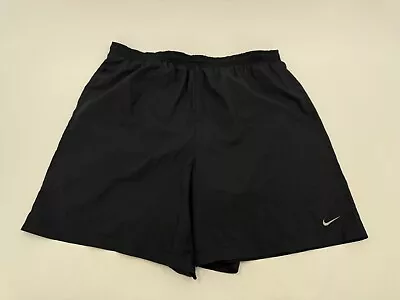 Vintage Nike Polyester Satin Soccer Running Lined Shorts Mens Large L Trunks • $14.95
