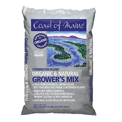 Coast Of Maine STB Stonington Blend Organic Grower’s Mix 1.5 Cu Ft • $41.99