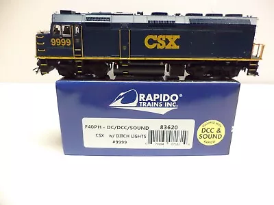 Rapido Ho 83620 F40Ph Locomotive CSX 9999 ESU DCC Sound • $299.99