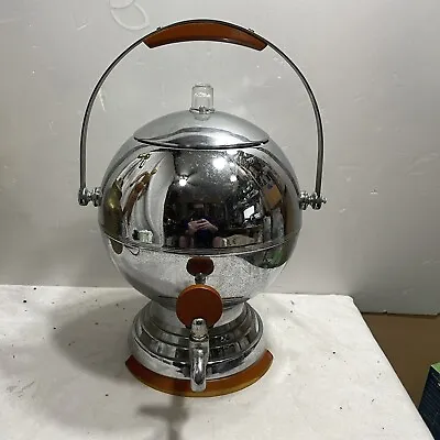 Vintage Chrome MANNING BOWMAN Art Deco Globe Style Coffee Pot PercolatorUNTESTED • $75