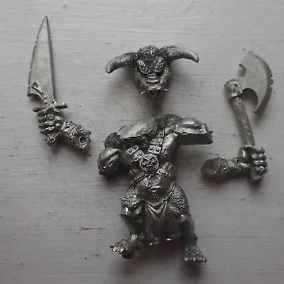 Citadel Warhammer Classic 90s Chaos Minotaur W Additional Hand Weapon • £24.99