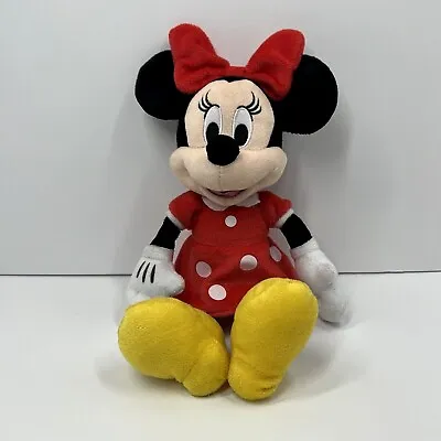 Disney Minnie Mouse 12 Inch Plush Doll Red Pokka Dot Just Play  • $8.36