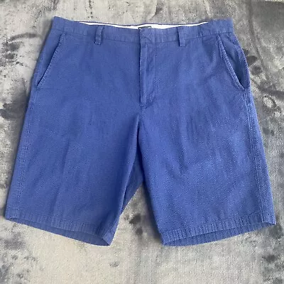 J Crew Club Mens Size 32 Seersucker Blue 10.5” Chino Shorts • $12.64