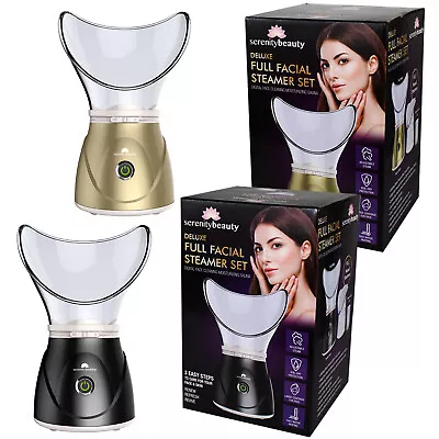 Facial Steamer Digital Face Spa Nose Pores Steam Sprayer Skin Beauty Mist Sauna • £14.99