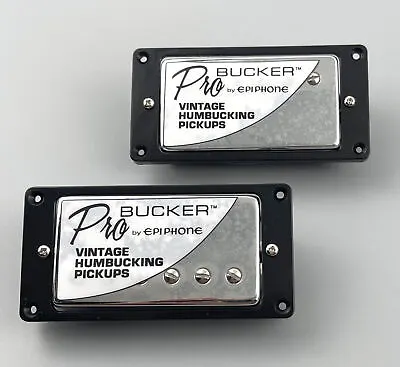 Epiphone ProBucker Humbucker Alnico 5 Chrome Pickup Set For LP&SG 5 Wire Plug • $34.90