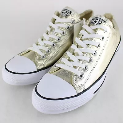 Unisex Converse Chuck Taylor All Star Metallic Low Top Lifestyle Sneakers Gold • $52.99