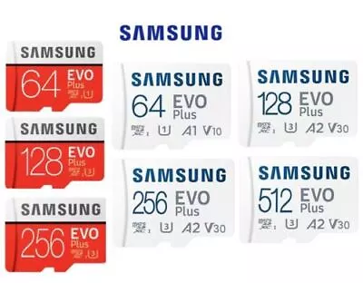 Micro SD Card SamSung Evo Plus 32GB 64GB 128GB 128G 512G Class 10 SD SDXC Memory • $13.29