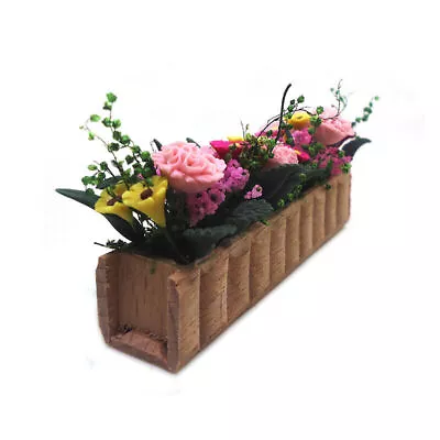 1:12 Scale DollHouse Miniature Flower Beds Potted Plant Flowers Pot Accessories • $11.59