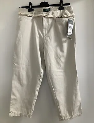 $40 • Buy RALPH LAUREN US Size 6 WOMENS Chino Capri Cropped Trouser Pants