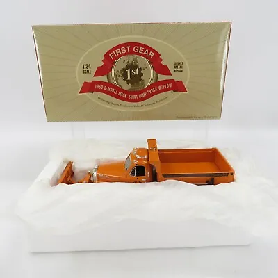 First Gear 1960 B-Model Mack Short Dump Truck W/Plow Orange Nebraska DEPT. NIB • $149.99