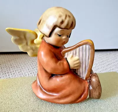 NIB! Goebel M.I. Hummel  SONG OF PRAISE  #454 TMK-6 Boy Harp Lute Wings Angel • $60