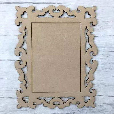 Photo Frame - Decorative MDF Wood Clocks & Photo Frames Base Wooden Blank Craft • £3.45