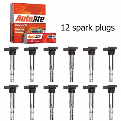 Ignition Coil & Autolite Spark Plug For Bentley Continental 6.0L W12 UF542 • $213.95