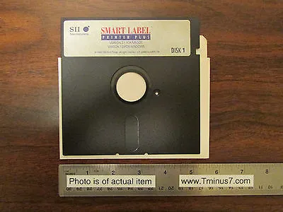 Vintage Software Seiko Smart Label 2.1 MS-DOS 1.0 Windows 5.25 Floppy 1992 • $4.95