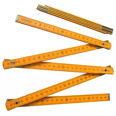 Vintage Wooden Folding Ruler One Meter Made In London Scale Collectibles Old • $8.79