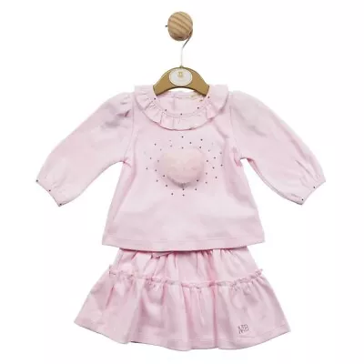 Designer Baby Girls Pink Fur Heart Skirt Set 💗 • $44.80