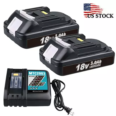 New For Makita 18V 3.0Ah Lithium Ion Battery Or Charger BL1815 BL1830 BL1850 LXT • $15.89