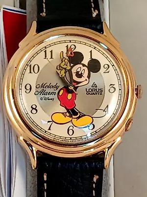 MICKEY MOUSE Lorus Watch Melody Alarm Vtg 1996 MIB Disney Character Arms Move • $199.99