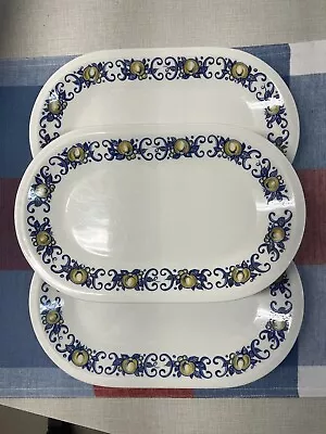 Villeroy & Boch Cadiz Wurst Plates Set Of 3.  9 1/2” X 5 7/8” Oval Small Plates • $45