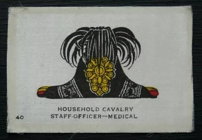 HOUSEHOLD CAVALRY MEDICAL OFFICER Naval Badges Rank Military Headdress SILK • £6.75