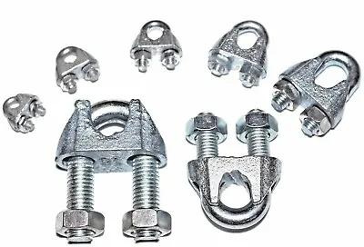 £2.20 • Buy Wire Rope Clamp Grip 3mm 5mm 6mm 8mm 10mm 12mm 16mm Steel U Bolt Clamps Cable 
