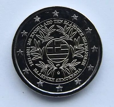 GREECE - 2 € Euro Commemorative Coin 2021 - Greek Revolution 200 UNC • $5.58