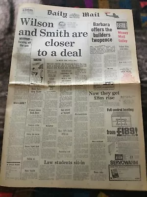 Daily Mail Newspaper 13 November 1968 No 22561 • £15