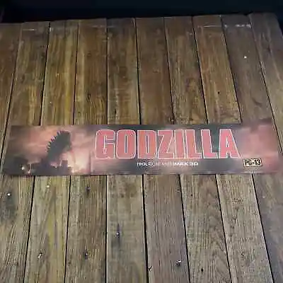 WB Godzilla 2014 Double Sided Movie Theater Mylar Poster 5x25 • $24.99