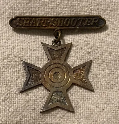 WW1 USMC US Marine Corps Sharpshooter Marksmanship Badge Pin Award Vintage • $75